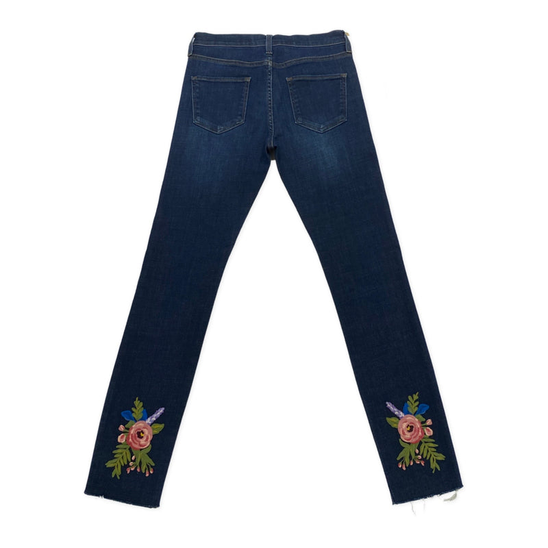 pre-loved Gucci flower appliqué jeans | Size 25