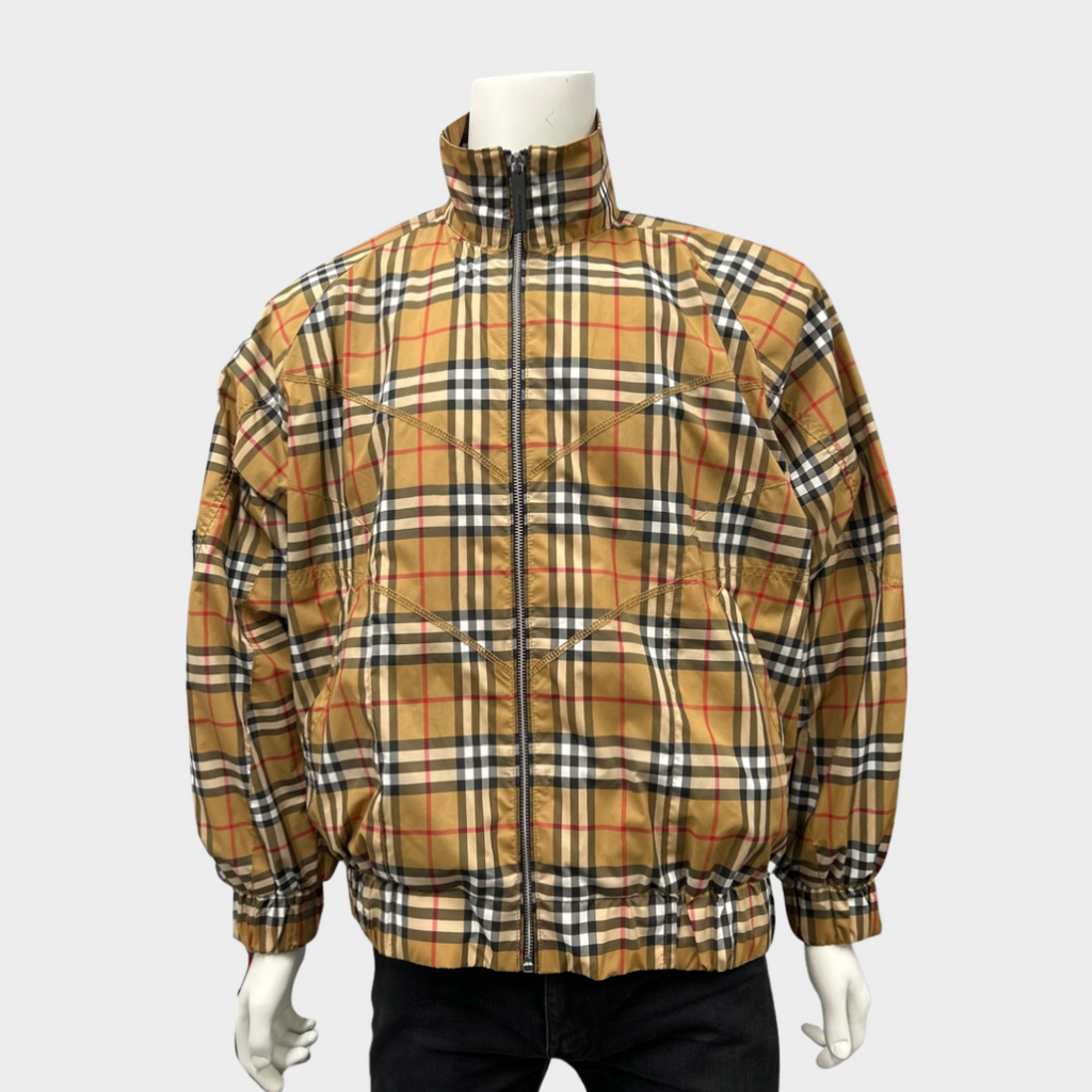 Burberry men s beige polyester rain jacket Loop Generation