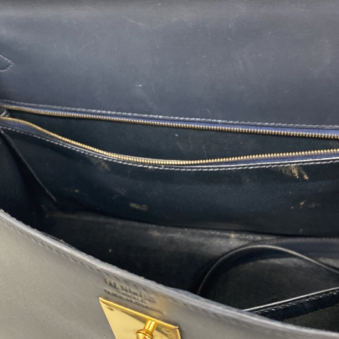 Hermès Kelly 35 Handbag In Box Leather