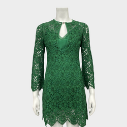 Gucci green lace mini dress