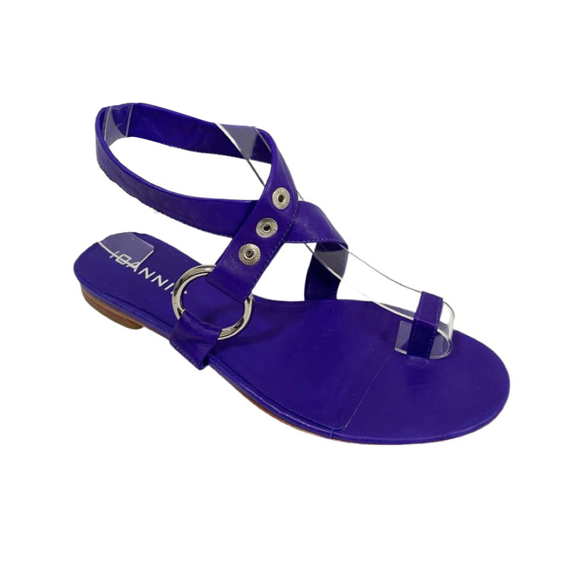 pre-owned IOANNIS purple leather sandals | Size 39