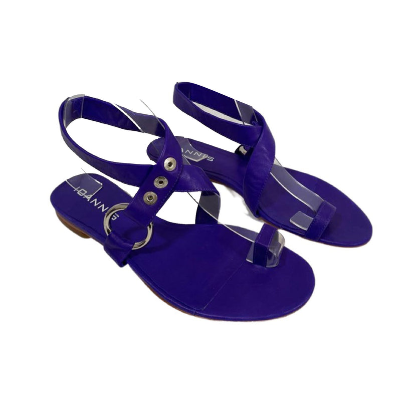 second-hand IOANNIS purple leather sandals | Size 39