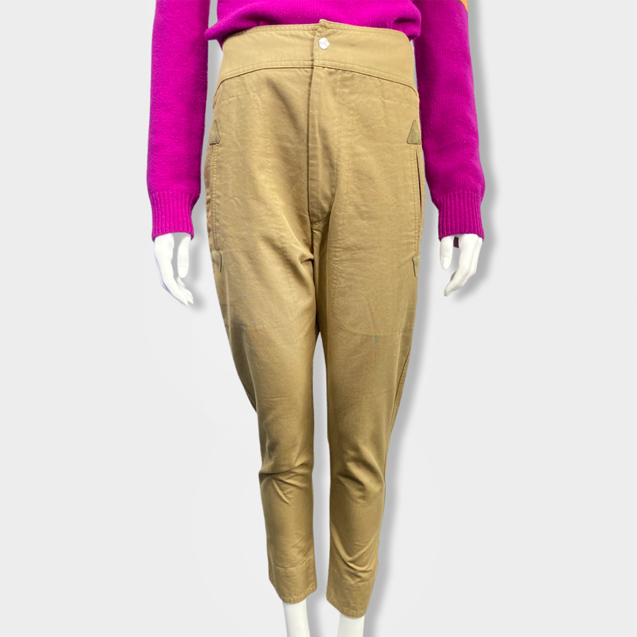 ISABEL ÉTOILE khaki cotton trousers – Loop Generation