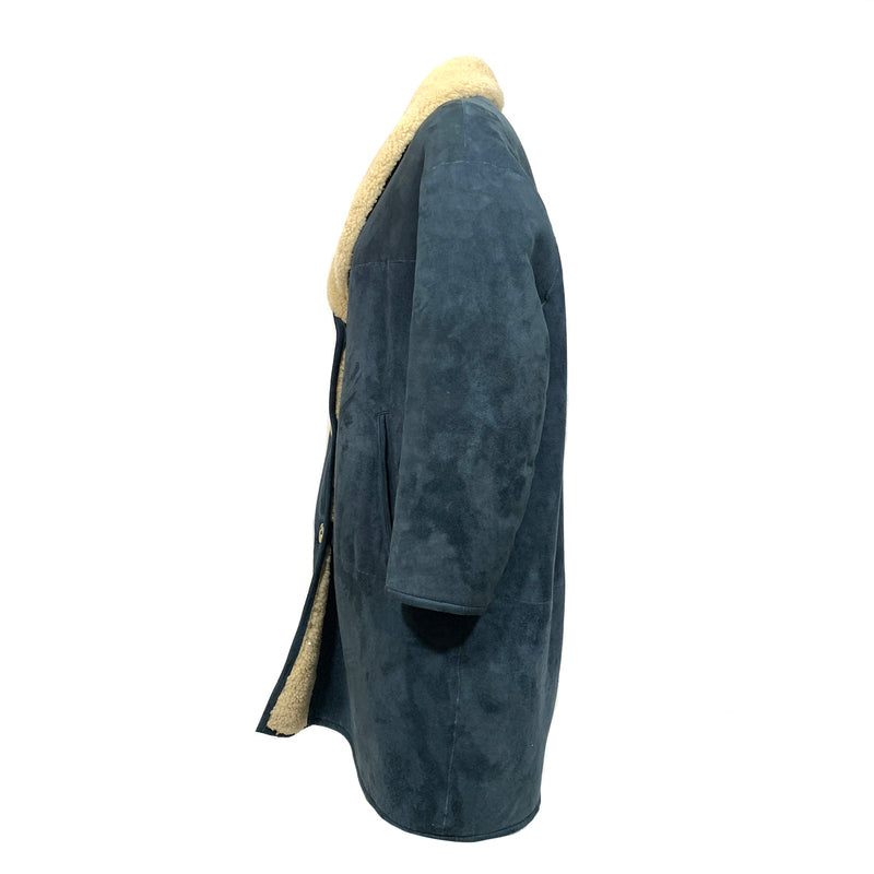 ISABEL MARANT ÉTOILE marine blue lamb shearling coat