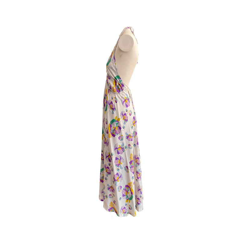 pre-owned Isabel Marant flower print silk maxi dress 