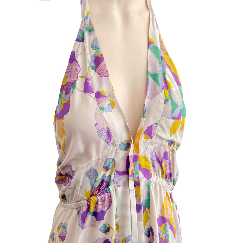second-hand Isabel Marant flower print silk maxi dress | Size FR36