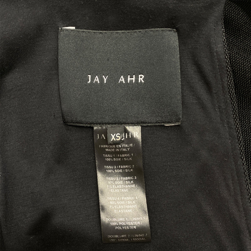 JAY AHR black silk low waisted playsuit