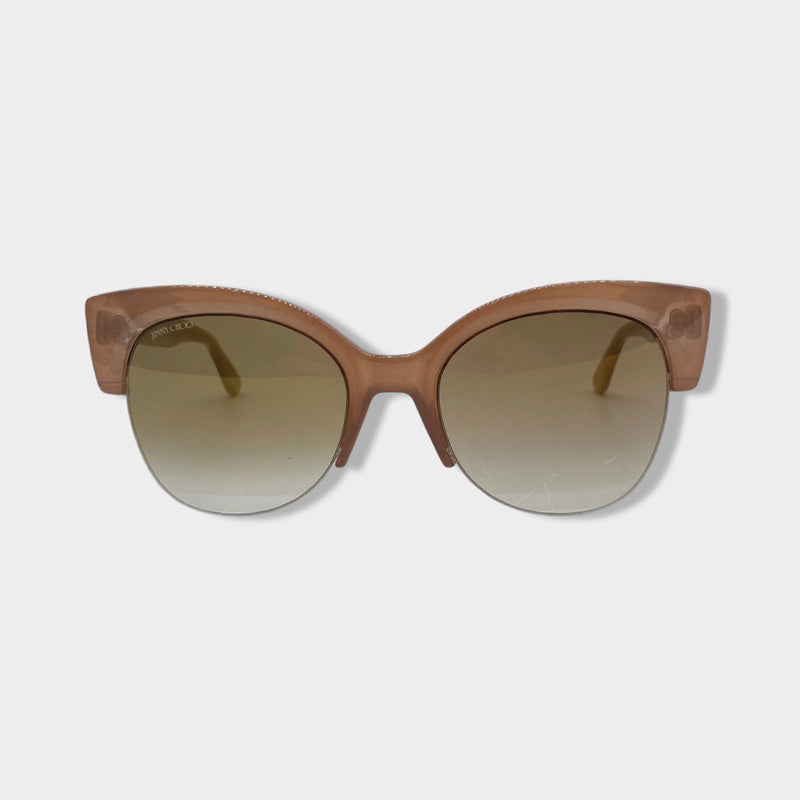 pre-owned  JIMMY CHOO beige and glitter sunglasses