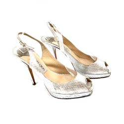 JIMMY CHOO silver heels