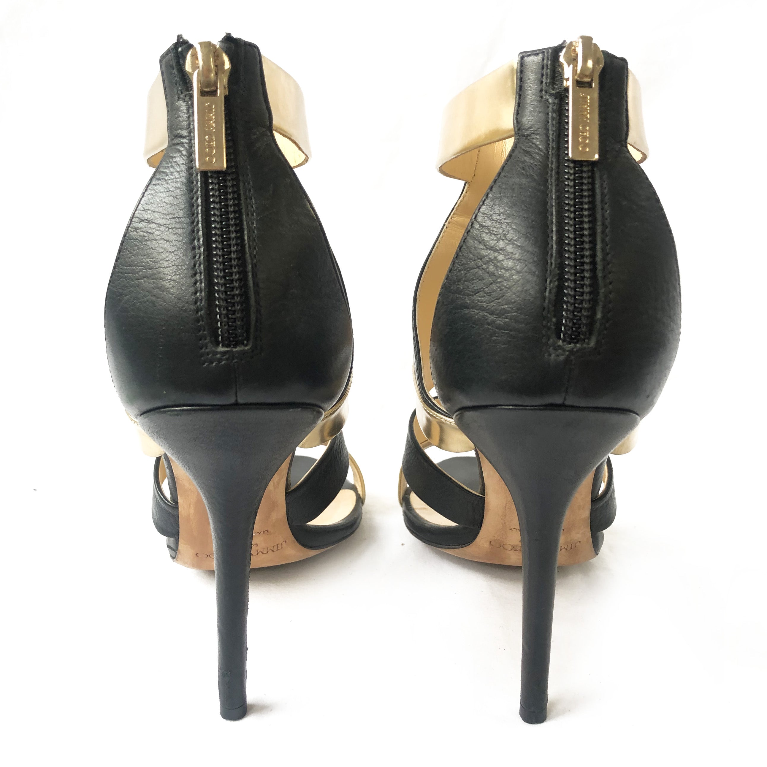 JIMMY CHOO black and gold heels Loop Generation