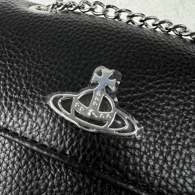 Vivienne Westwood black Re-Vegan grained small crossbody bag