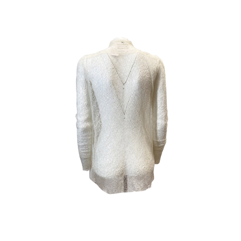 Lanvin off-white lace blouse