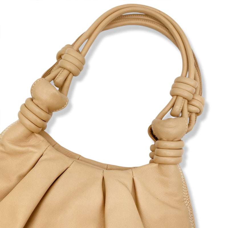 second-hand LOEWE beige leather handbag