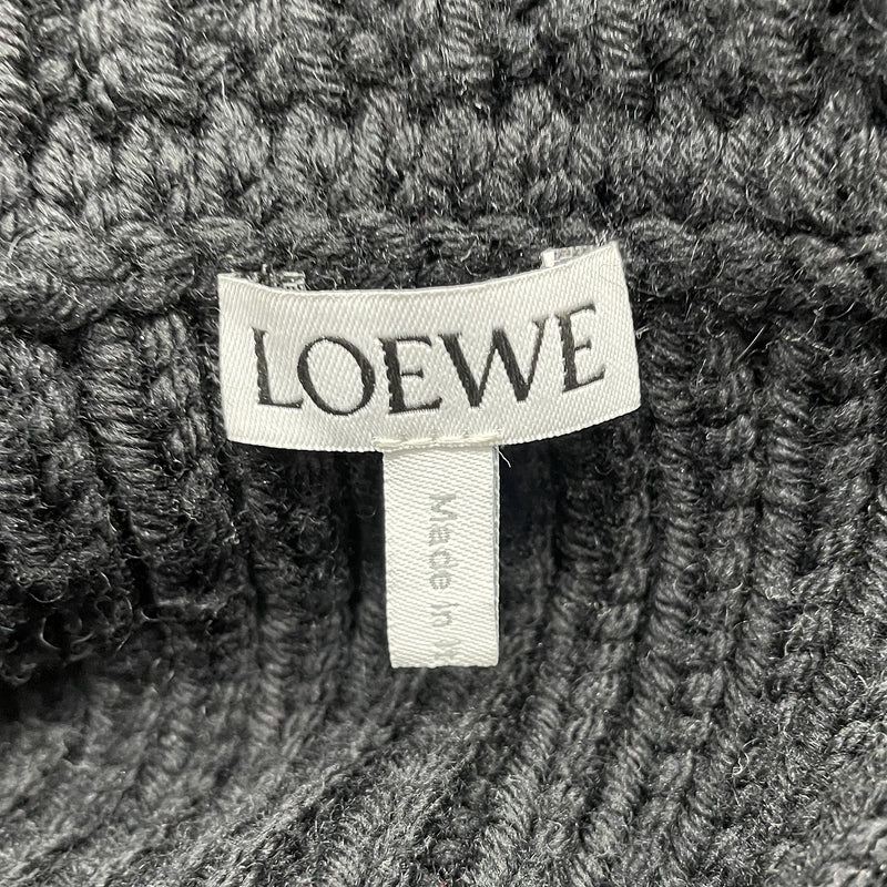 Loewe black wool cardigan loop generation