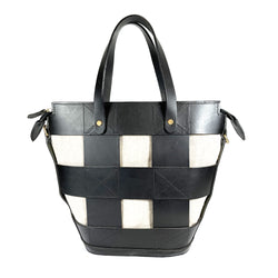 second hand Lost Property of London leather basket handbag 