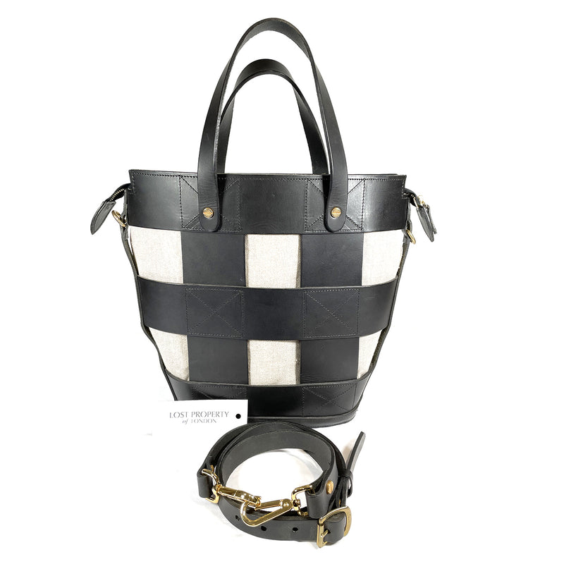 Lost Property of London leather basket handbag 
