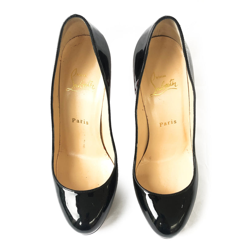 CHRISTIAN LOUBOUTIN black patent leather heels
