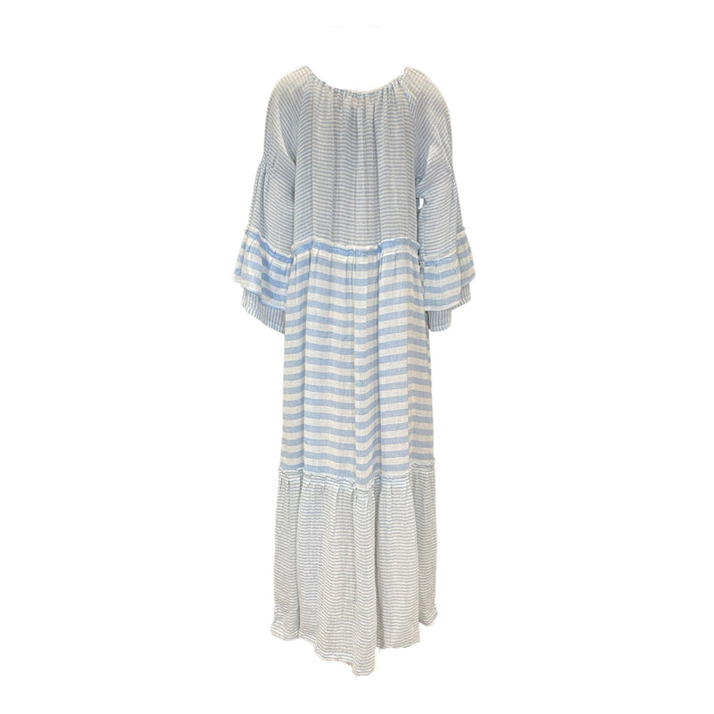 pre-loved Louisa blue striped cotton dress | Size IT40
