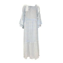 pre-owned Louisa blue striped cotton dress | Size IT40