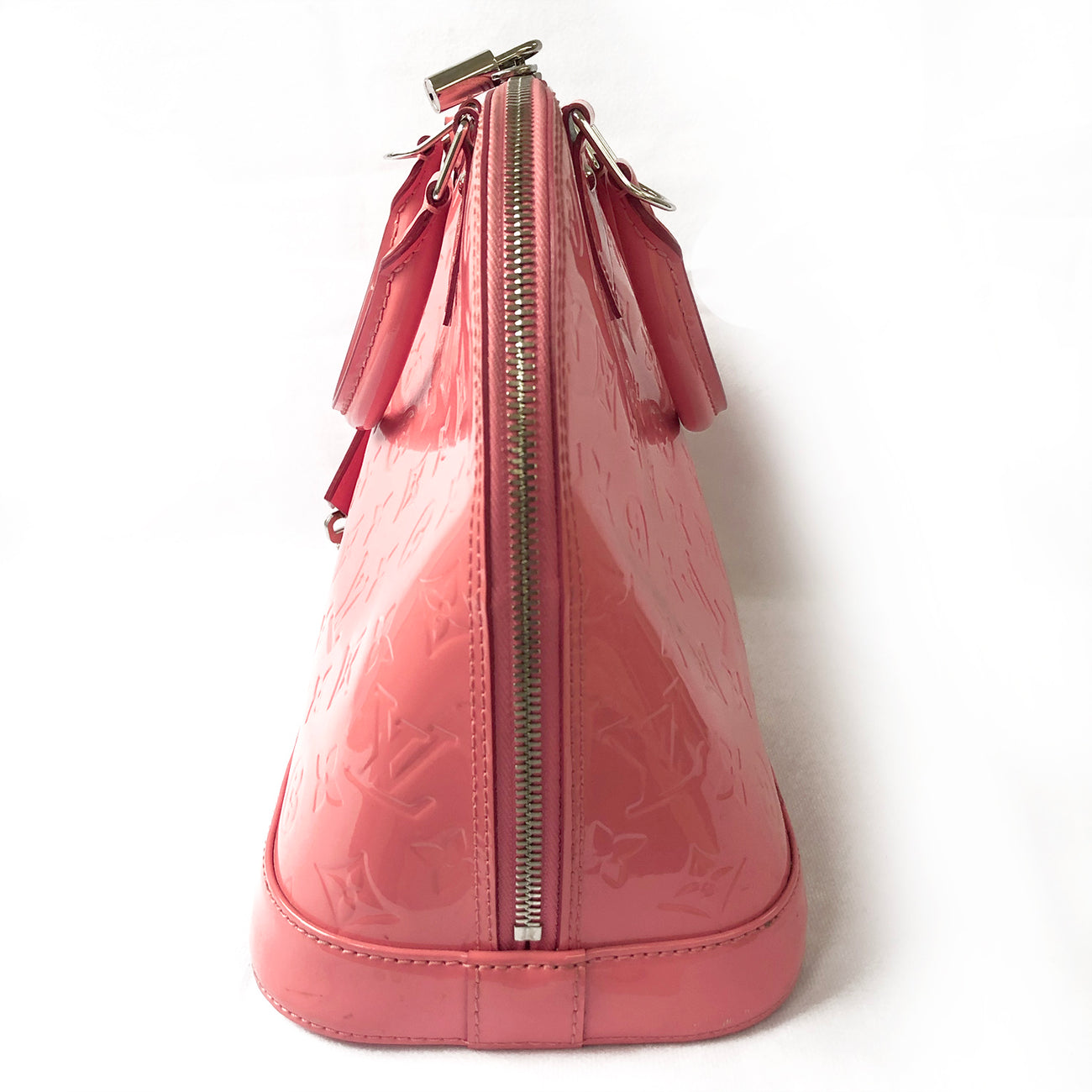LOUIS VUITTON Alma Bag in Pink Monogram Patent Leather Small