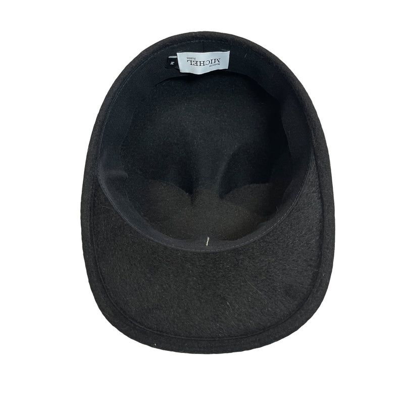 Maison Michel Jamie black felt hat | size M