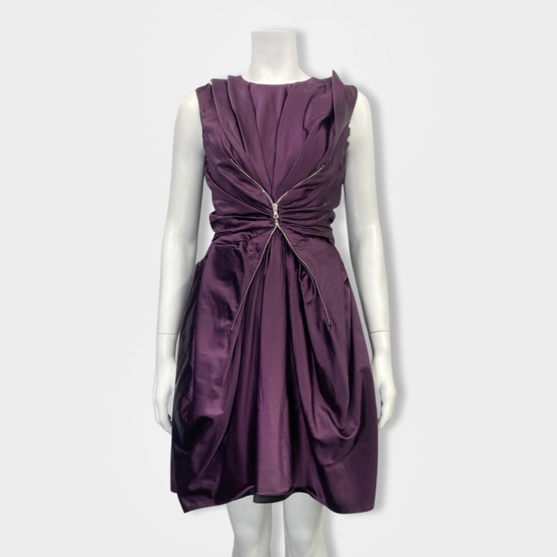pre-loved MARC JACOBS aubergine silk dress | Size US2
