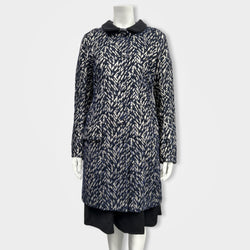 pre-loved MARNI navy and metallic coat | Size IT42