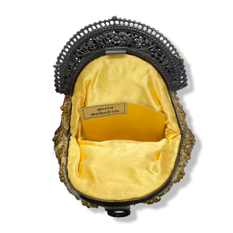 MEERA MAHADEVIA golden embellished handbag