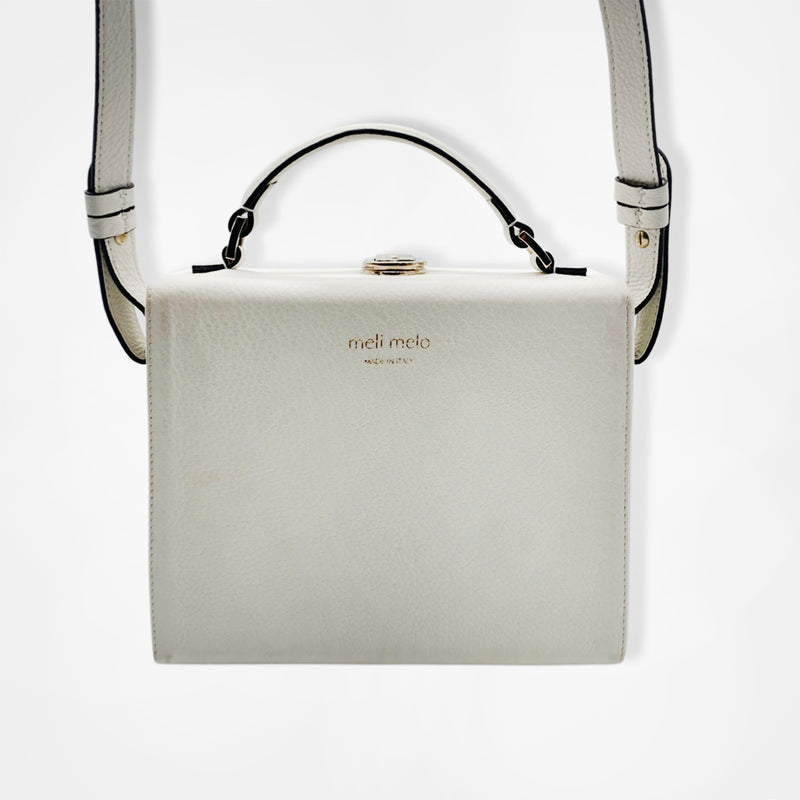 pre-loved MELI MELO ecru leather handbag