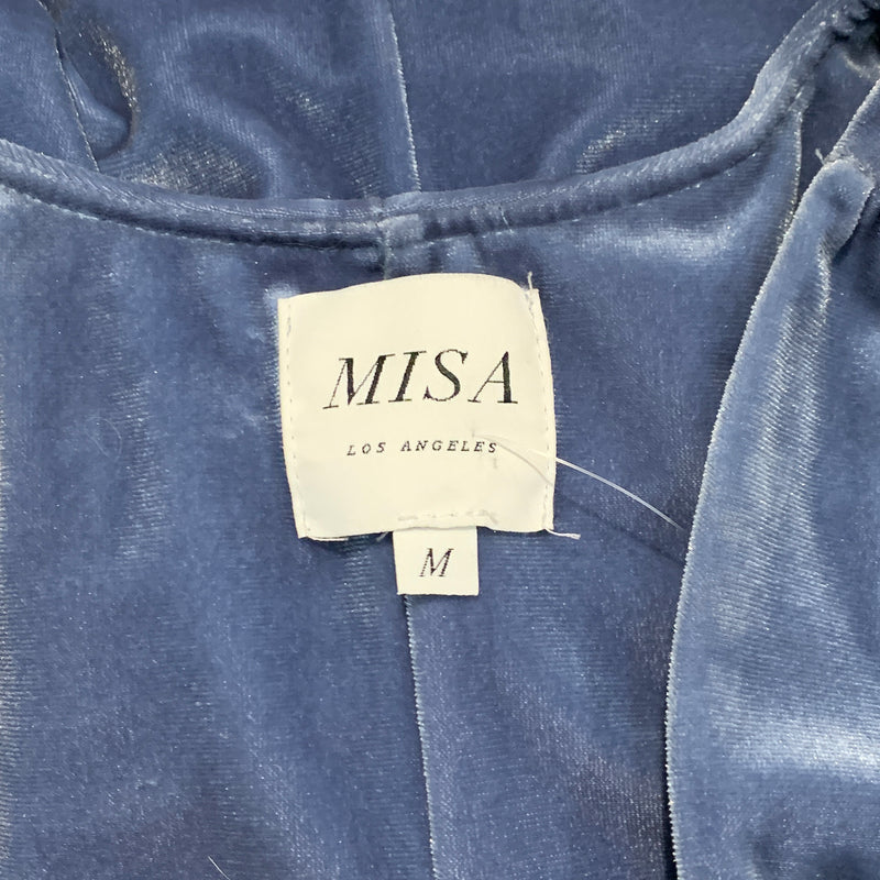 Misa Las Vegas blue velvet bodysuit