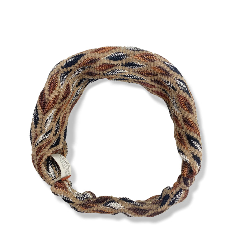 second-hand MISSONI brown knitted headband