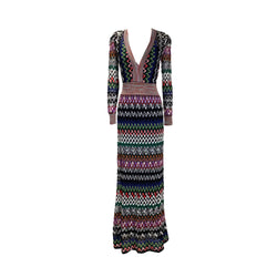 pre-loved Missoni multicolour knitted maxi dress | Size IT38