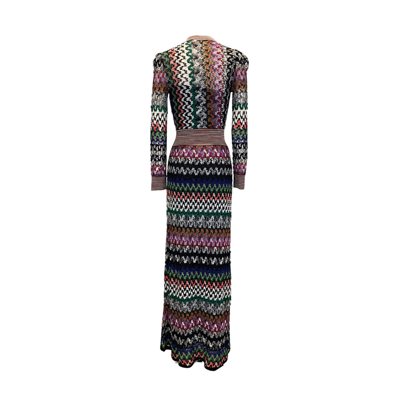 pre-owned Missoni multicolour knitted maxi dress | Size IT38