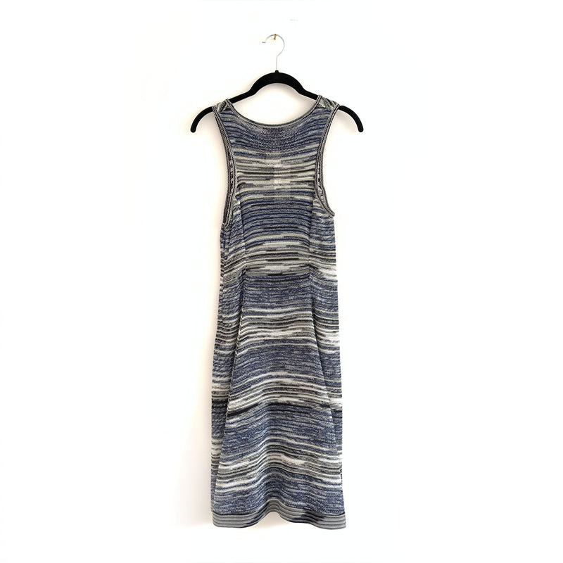 MISSONi white and blue striped dress