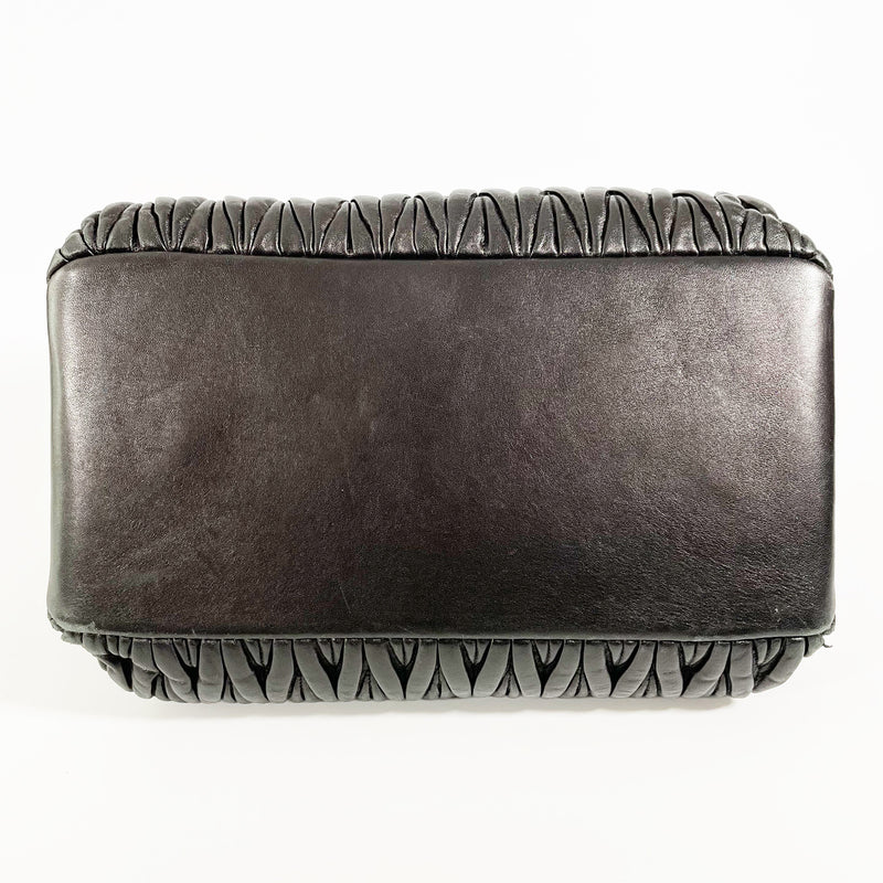 Miu Miu black Matelassé leather handbag 