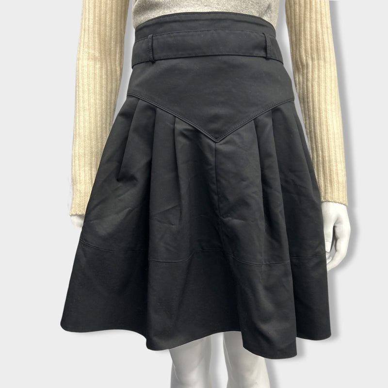 pre-loved MIU MIU black taffeta skirt | Size UK8