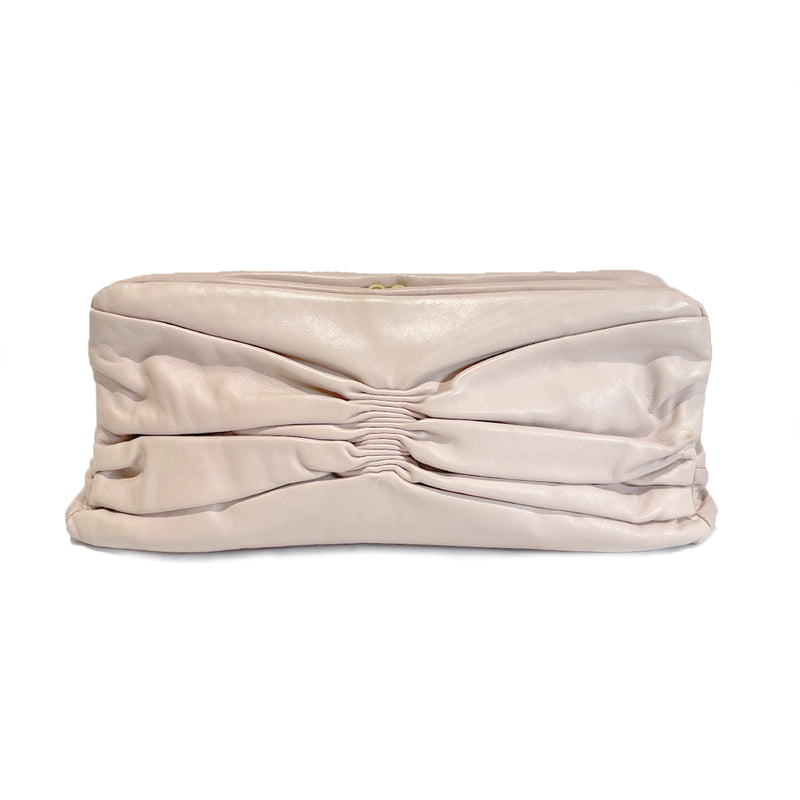 MIU MIU blush leather clutch 
