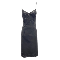 pre-owned MOSCHINO black dress | Size UK14