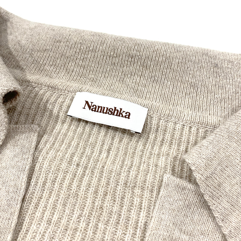 Nanushka Azha Beige Knit Bodysuit 