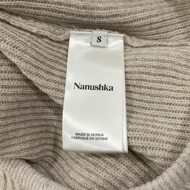 Nanushka Azha Beige Knit Bodysuit 