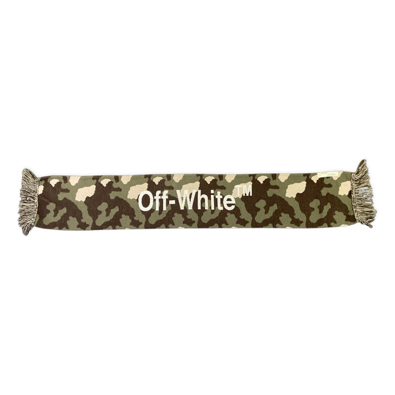 Off-White camouflage wool scarf