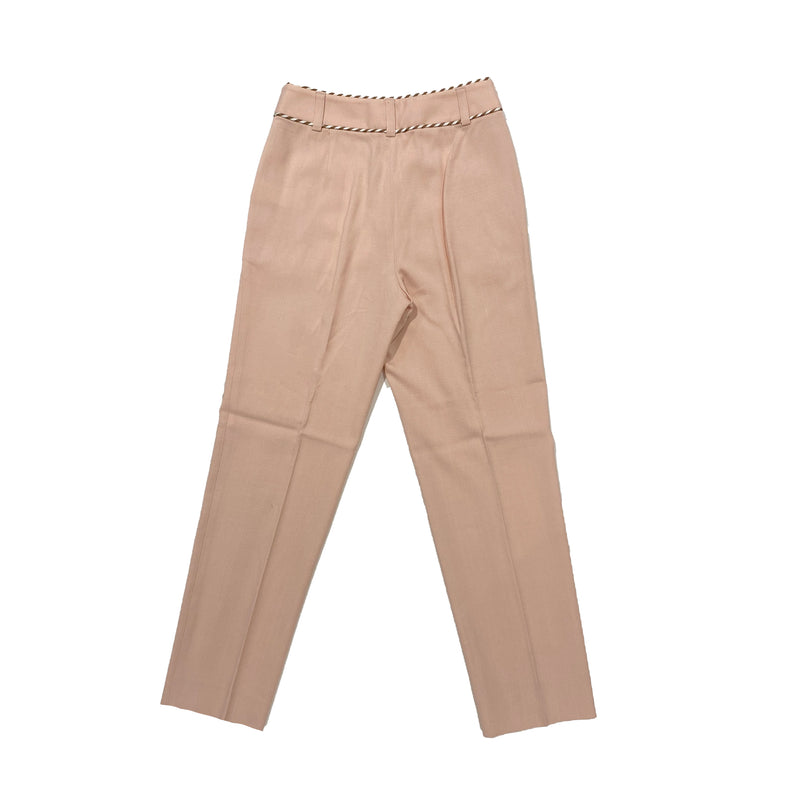 PETER PILOTTO peach pink cord-trimmed straight-leg trousers