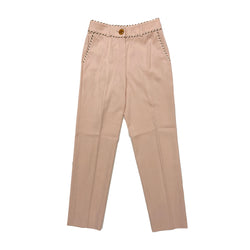 PETER PILOTTO peach pink cord-trimmed straight-leg trousers