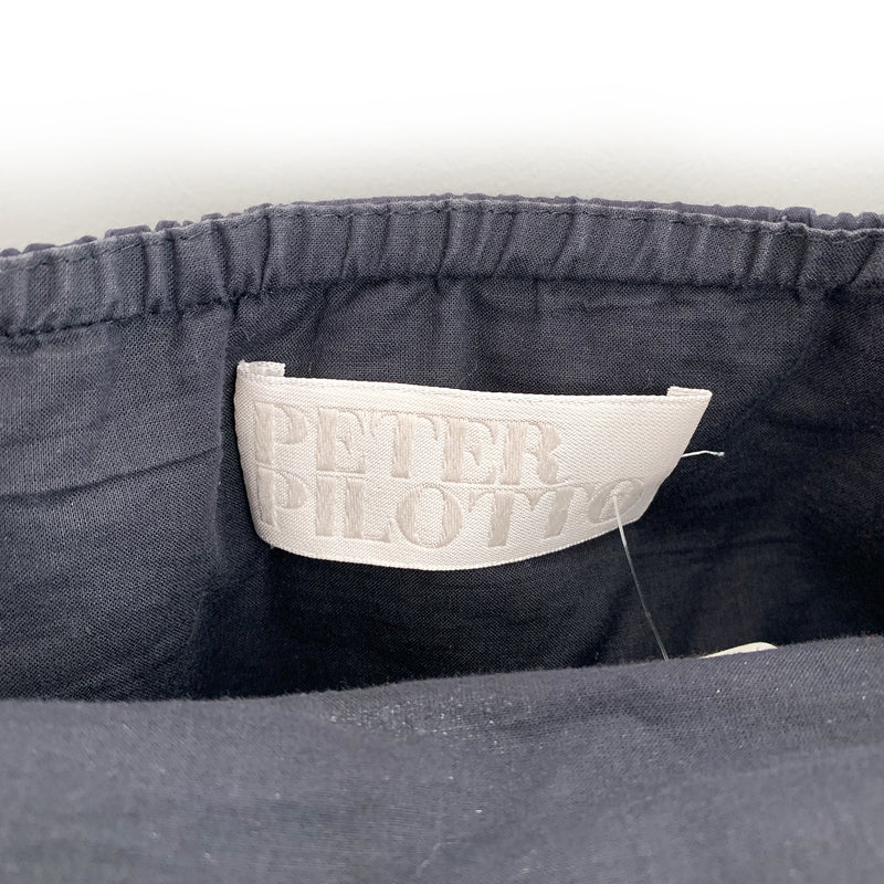 PETER PILOTTO navy off-the-shoulder loose-fit dress