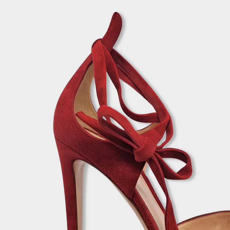 second-hand GIANVITO ROSSI red suede heels