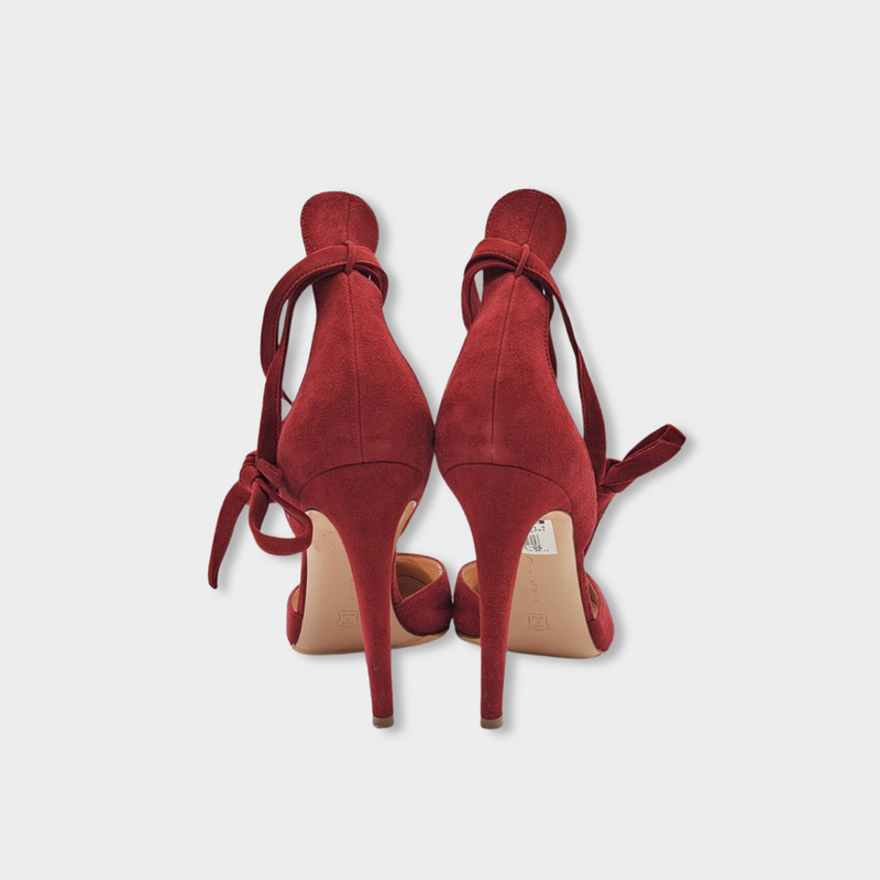 GIANVITO ROSSI red suede heels