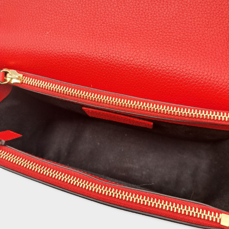 ALEXANDER MCQUEEN red leather handbag