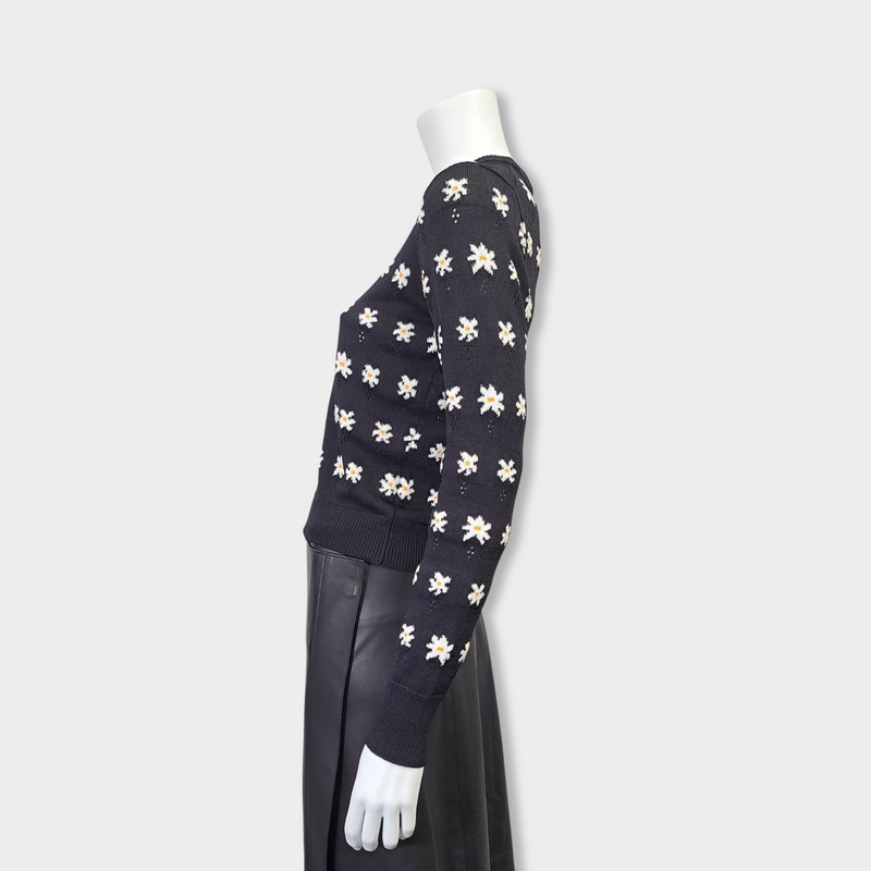 second-hand KENZO black jumper with floral details