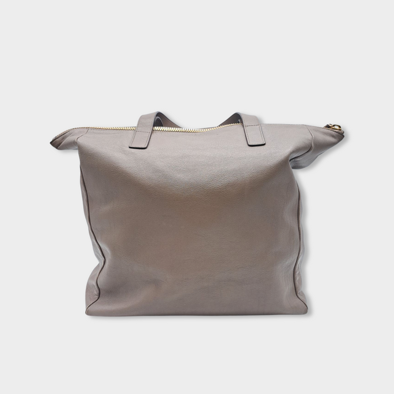 ANYA HINDMARCH taupe leather handbag