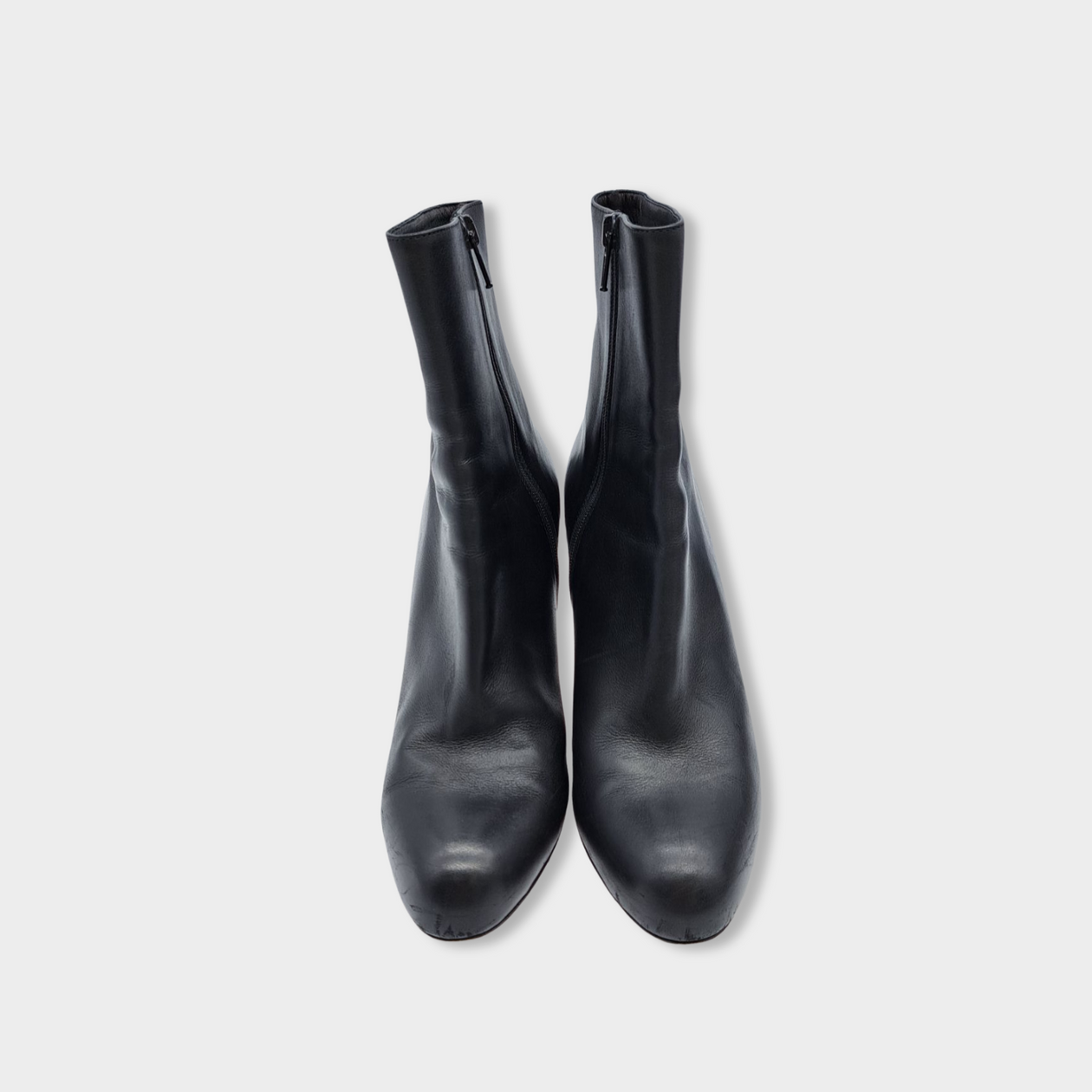 Christian louboutin 2025 black leather booties